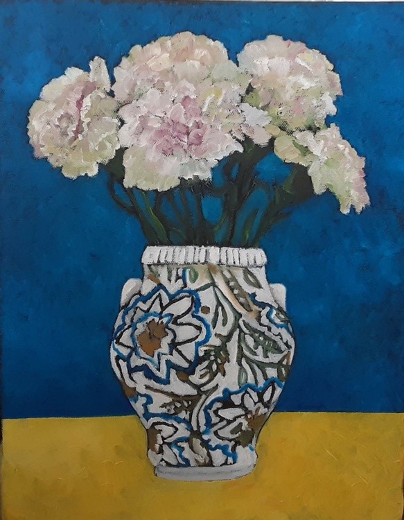 favorite vase and carnations