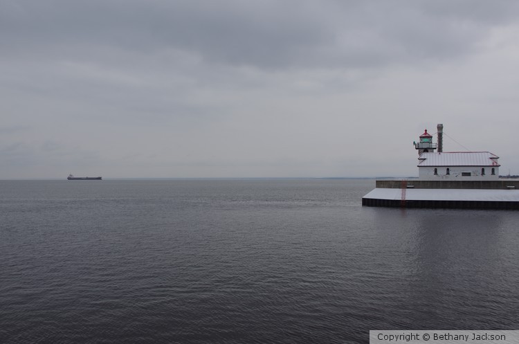 Ship & Lighthouse at Duluth
