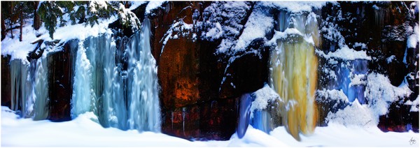 Flowing Colors in a Winter Landscape