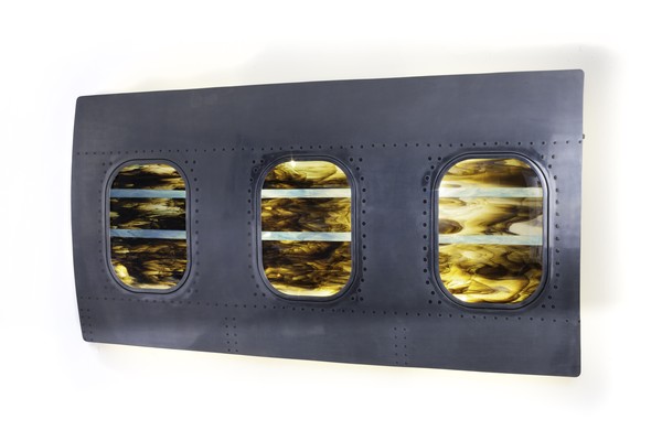 Three Window Fused Glass Wall Art