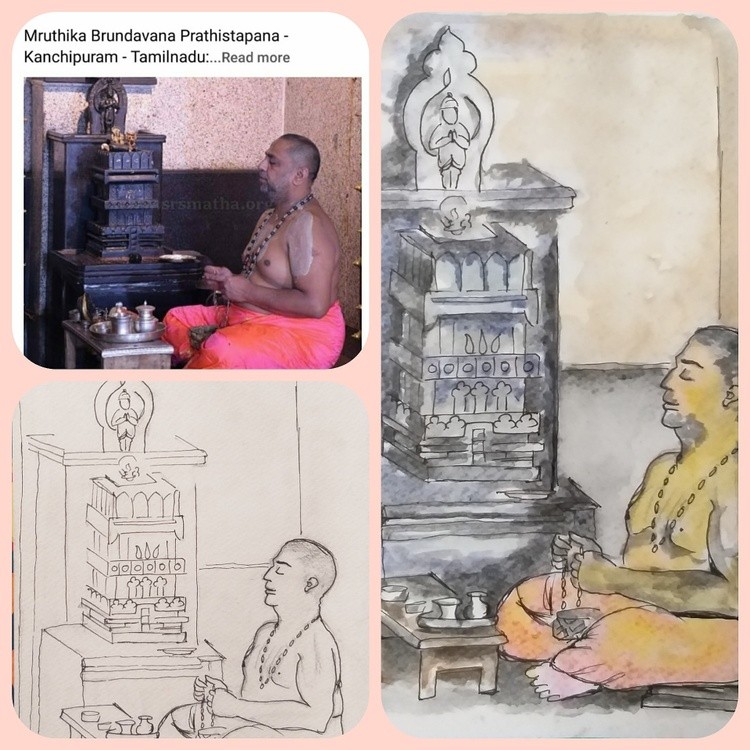 Saint in meditation