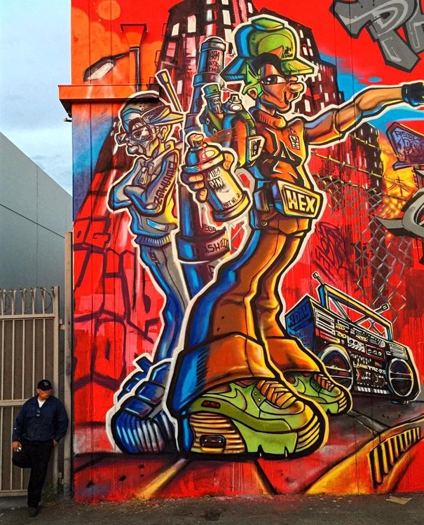BBOYS GRAFFITI MURAL L.A.
