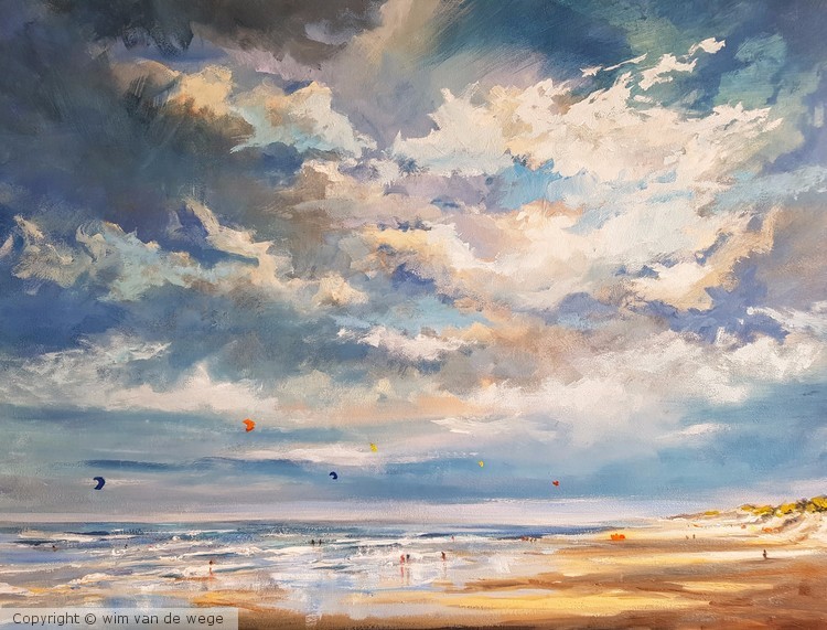 Spectacular sky over Domburg beach