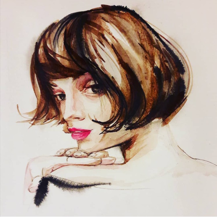 Watercolour. Portrait