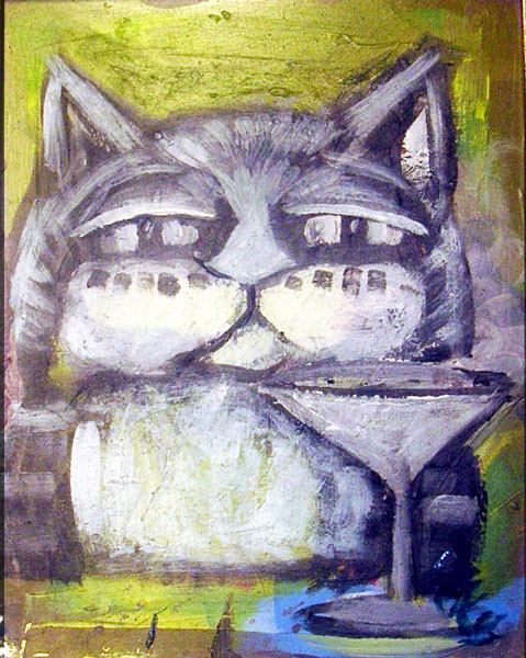 green cat
