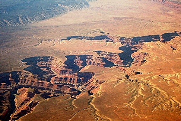 Aerial Grand Canyon 39,000 feet