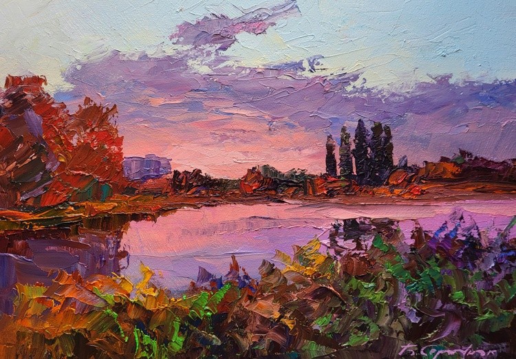 Sunset over the River