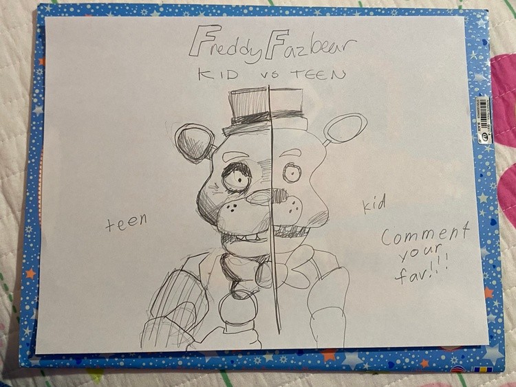 FREDDY FAZBEAR!!??? Kid vs teen art challenge