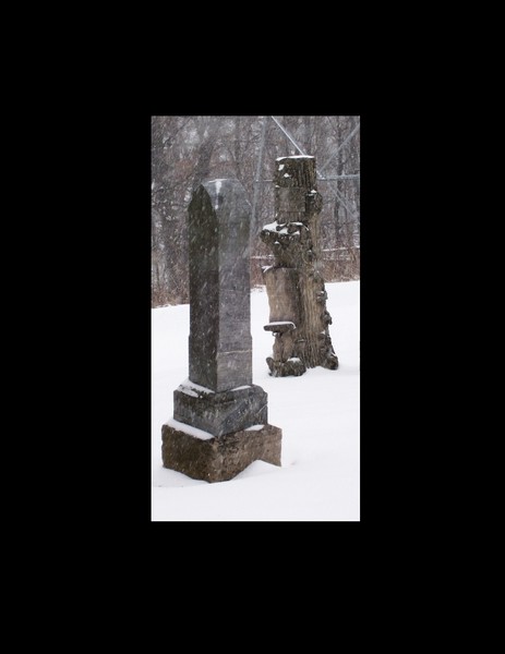 two tombstones