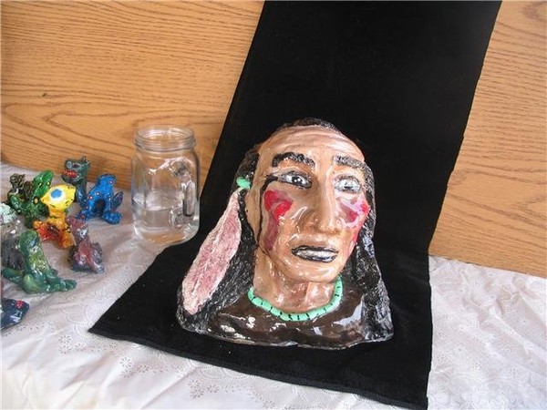 1912 Native American Chief sculpture