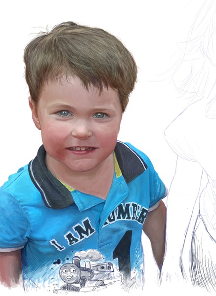 Digital Painting of Child