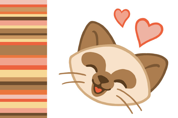 Brown Kitty notecard
