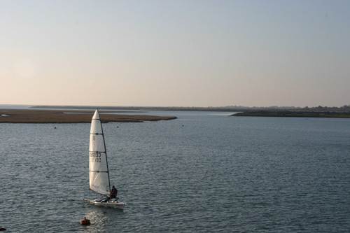 man in a boat