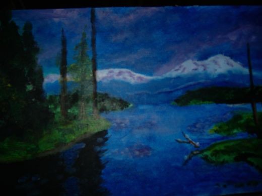 blue landscape