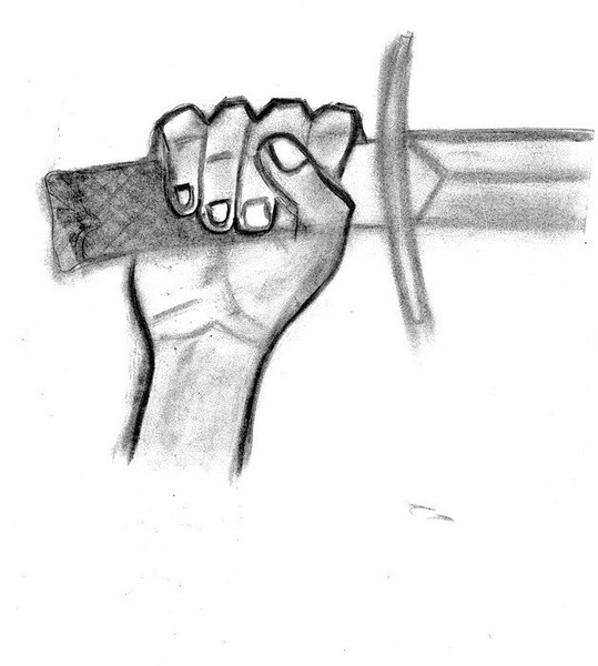hand with the sword