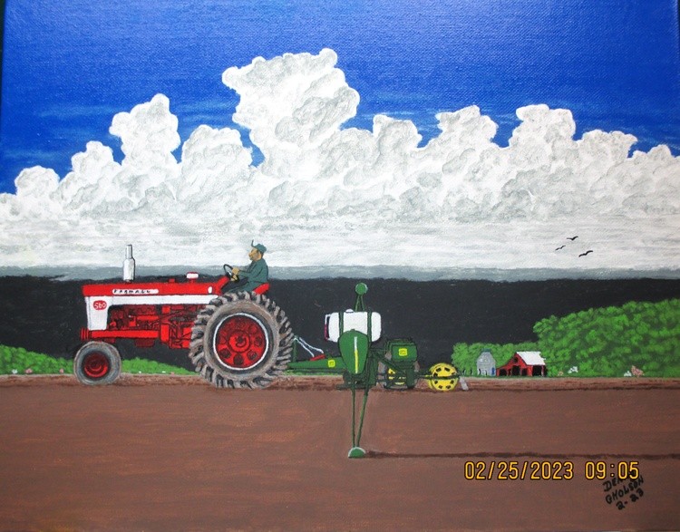 Farmall 560 Tractor & J. D. 494A Planting Corn 1960's
