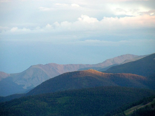 photo painting of mountains north of Red River