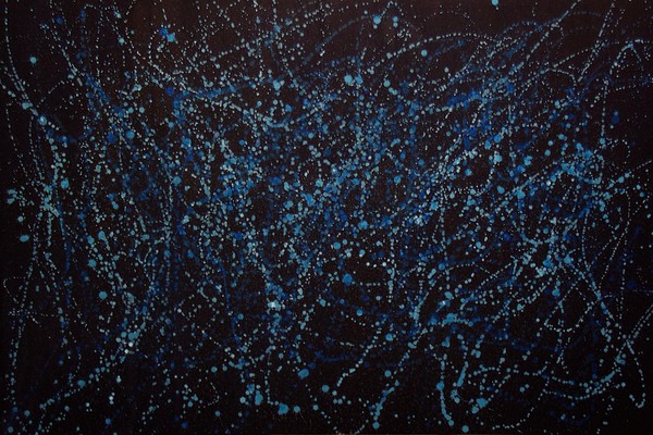 Hommage à Jackson Pollock- Rhapsody in Blue