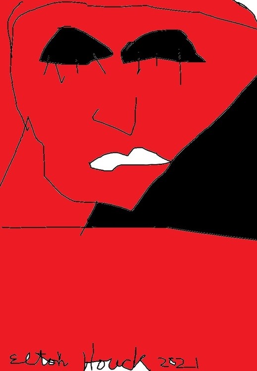 AFRAID TO CLOSE MY EYES FEARING NIGHTMARES AGAIN....(c)...2021...elton houck...bad dreams art...