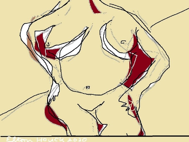 the ART CLASS MODEL............(c)......2020...elton houck.......digital...art class memory Art///