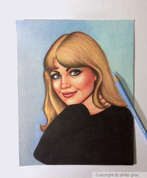 Blue eyes, black jumper