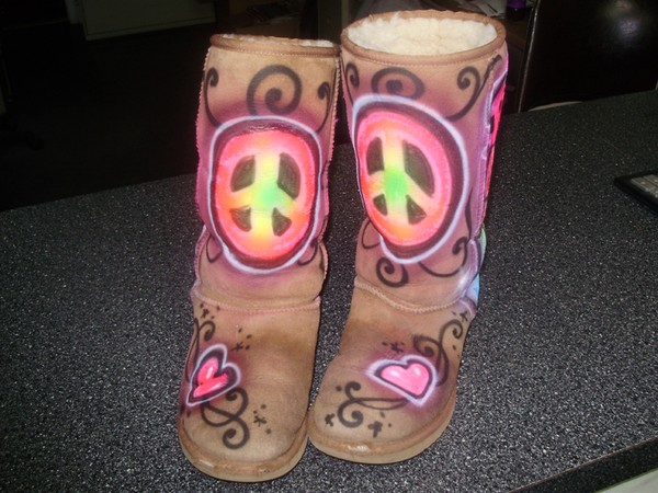 airbrushed UGGS