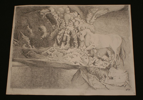Unicorn before a Storm