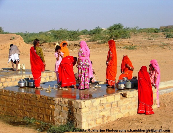 morning at the village well