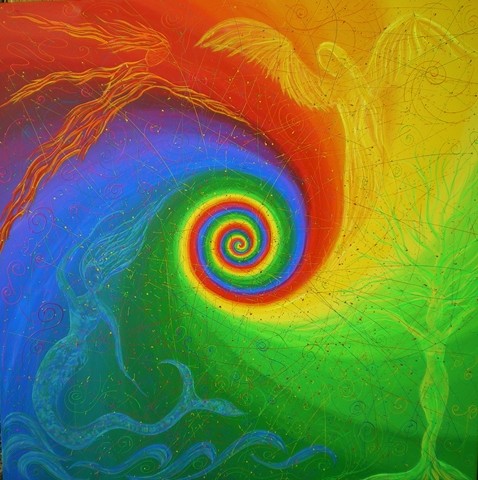 Magic Spiral   (Elements) 130x130cm