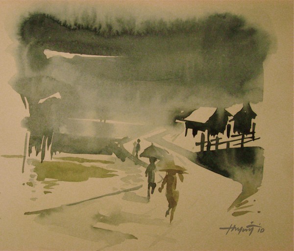 a village road
