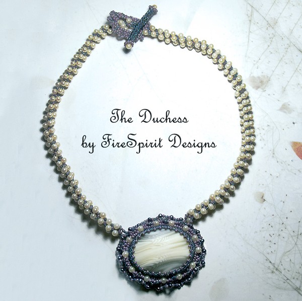 The Duchess-  bead embroidery- necklace