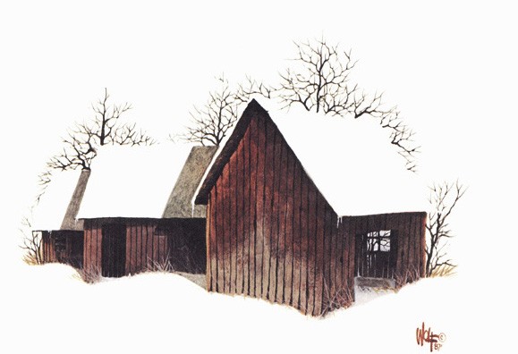 Barns in the snow