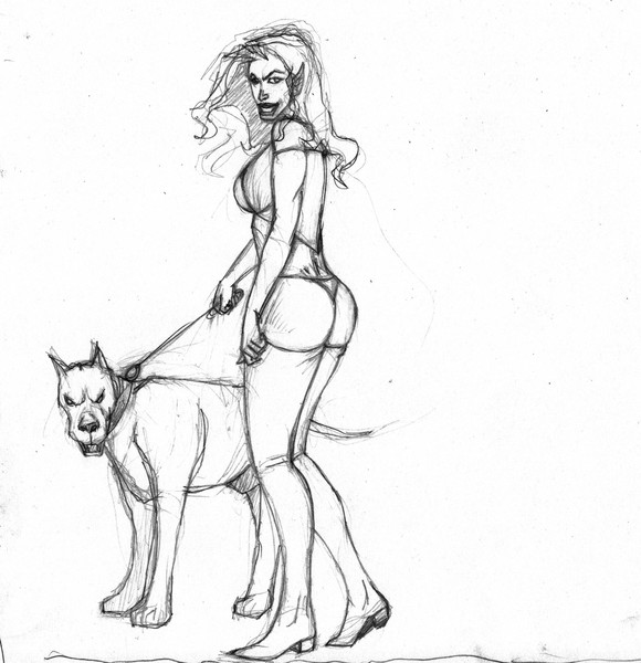madelyne pryor walks the dog