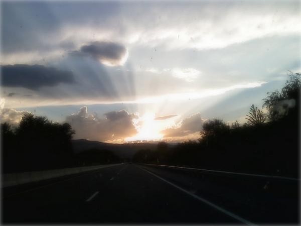 Driving into the Sunset