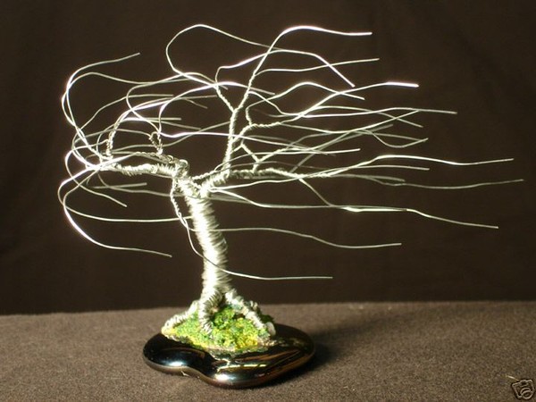 WIND SWEPT - Mini Wire Tree Sculpture