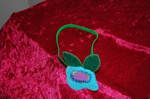 blue flower headband
