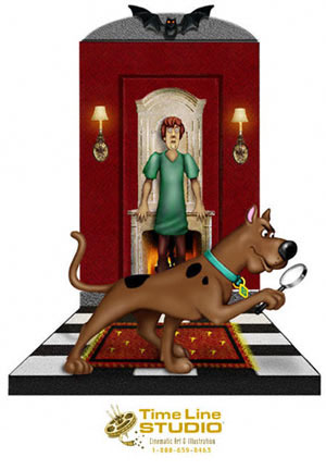 Scooby Doo bookend design