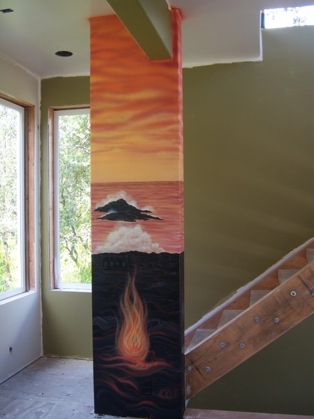 lava and ocean