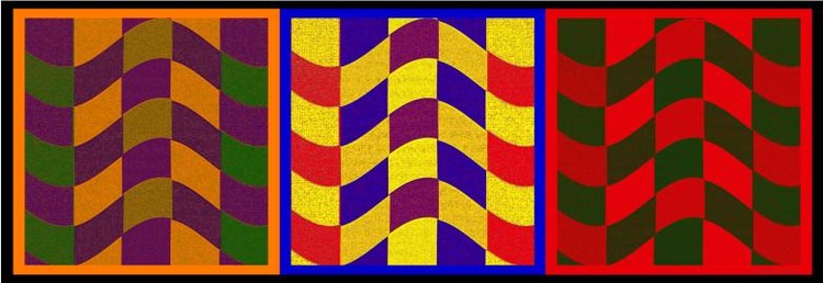 Tapestry. Colored Waves