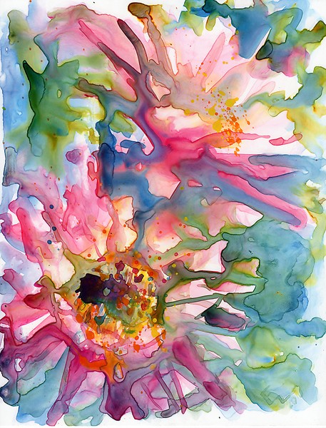 Cactus Flowers by watercoloredhands