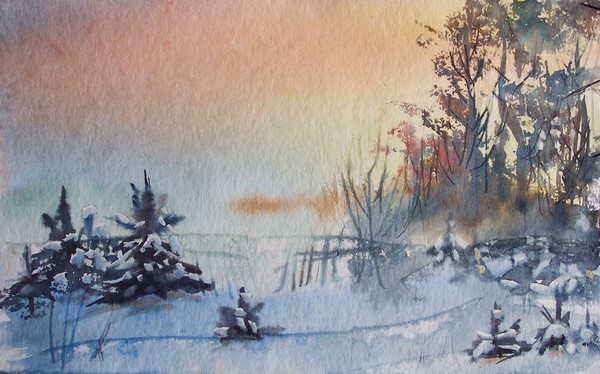 Frosty sunset