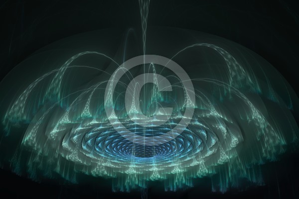Cascading Wormhole Abstract Fractal Design