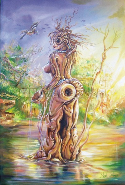 THE SHULAMITE WOMAN(101CM X 152CM)Acrylic