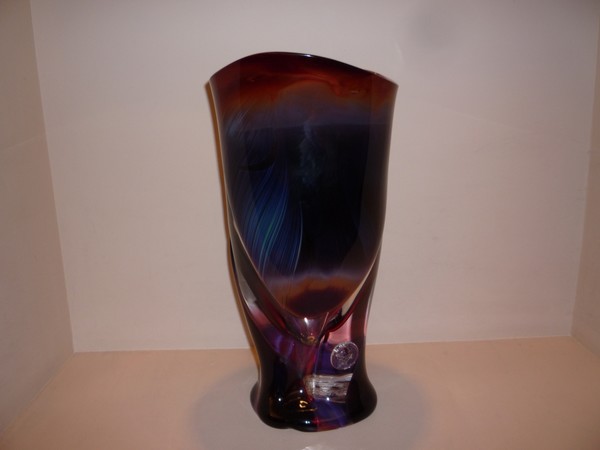 Venetian vase, murano glass, artist  D.Rosin