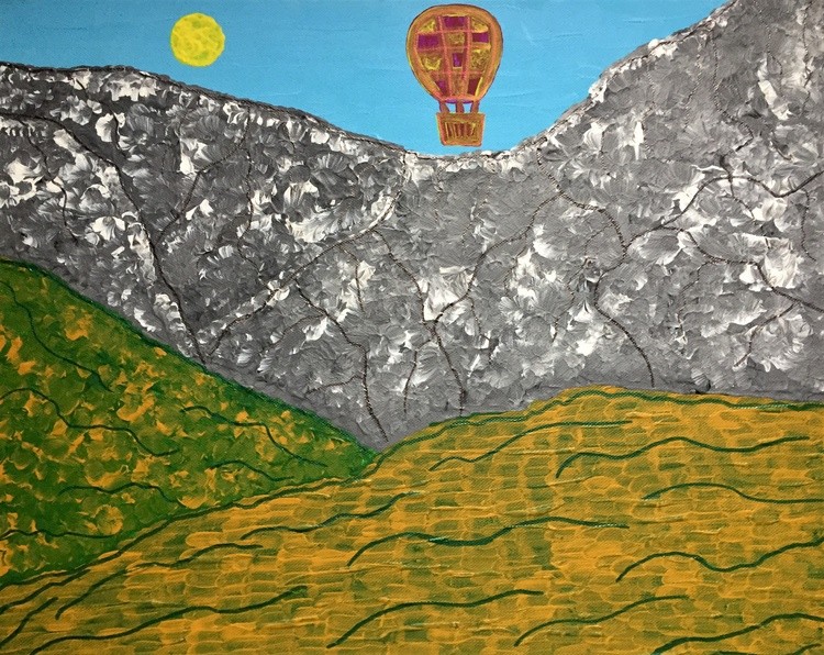 Landscape with a balloon
