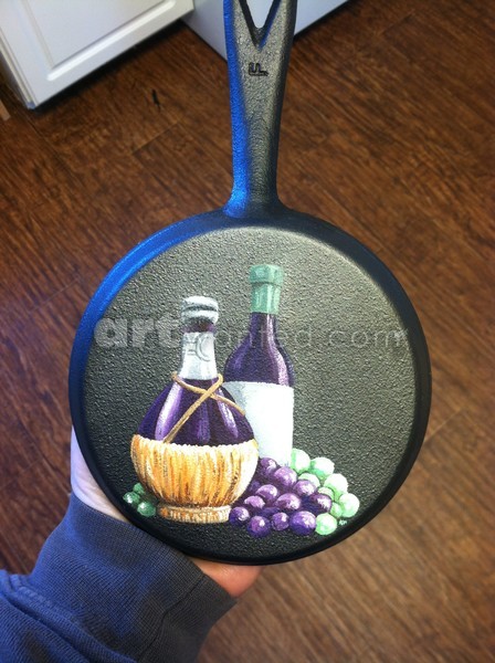 Wine on 5 inch Cast iron