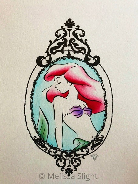 Watercolor Little Mermaid