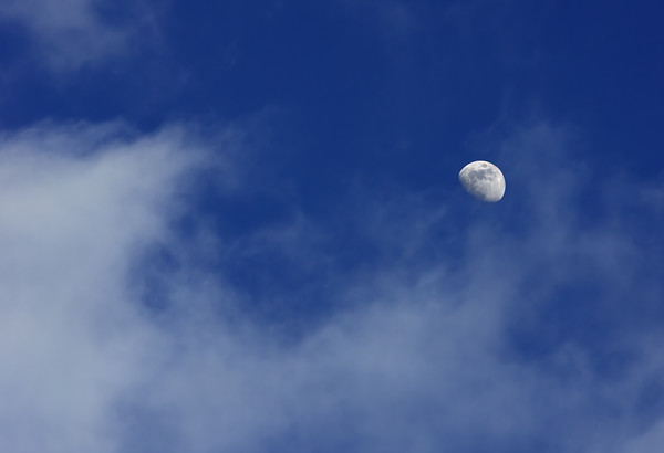 Day Moon with Clouds