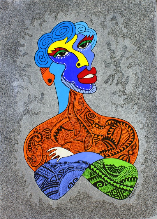 Picasso tattoo acrylic 
