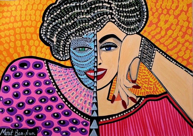 Israeli naif paintings by Mirit Ben-Nun